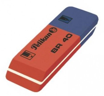 Radiera BR40 cauciuc rosu/albastru Pelikan